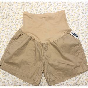 Maternity Shorts Full Panel Khaki